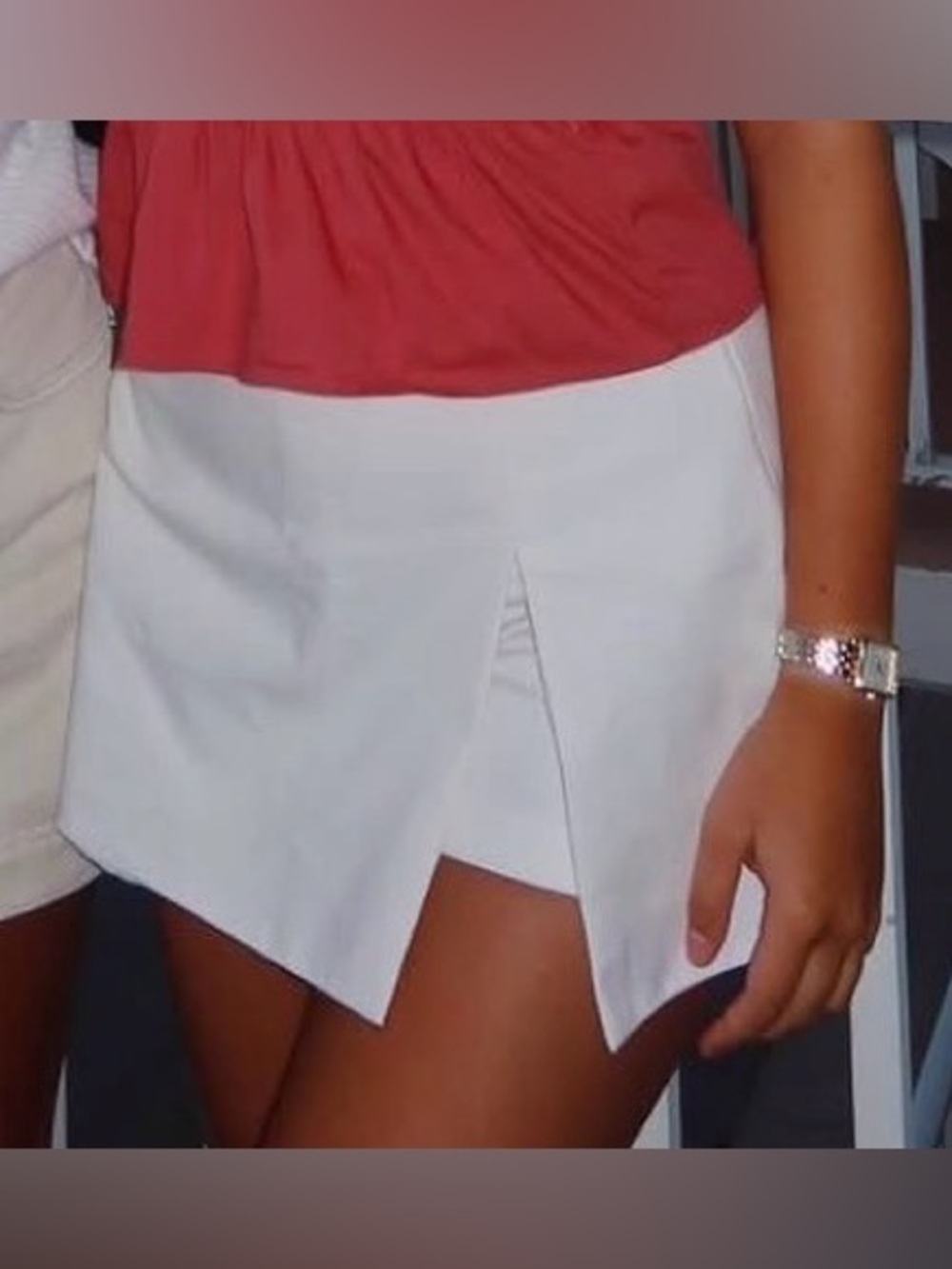 Women’s White Mini Skort